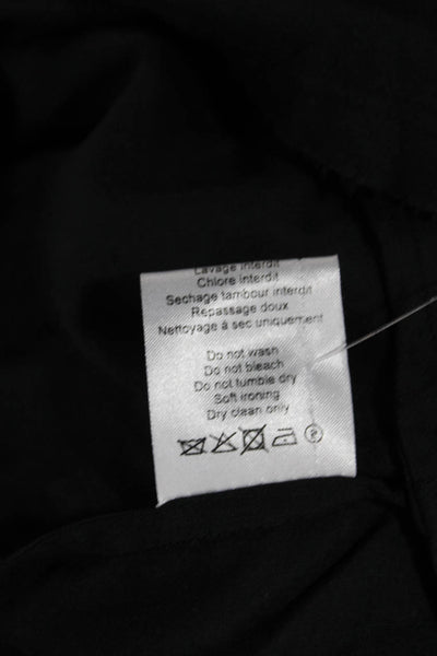 IRO Women Tunic Blouse Black V-Neck Lace Up Long Sleeve Viscose Size 40