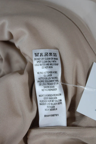 Aidan Mattox Womens Strapless Maxi Dress Beige 100% Polyester Size 2
