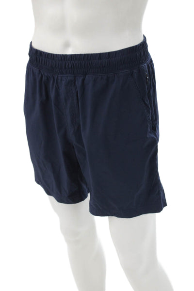 Rhone Mens Athletic Shorts Blue Polyester Drawstring Size M