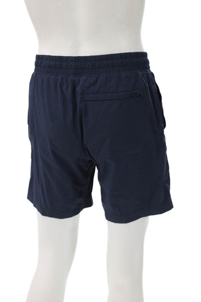 Rhone Mens Athletic Shorts Blue Polyester Drawstring Size M