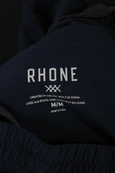 Rhone Mens Athletic Shorts Blue Polyester Drawstring Size M