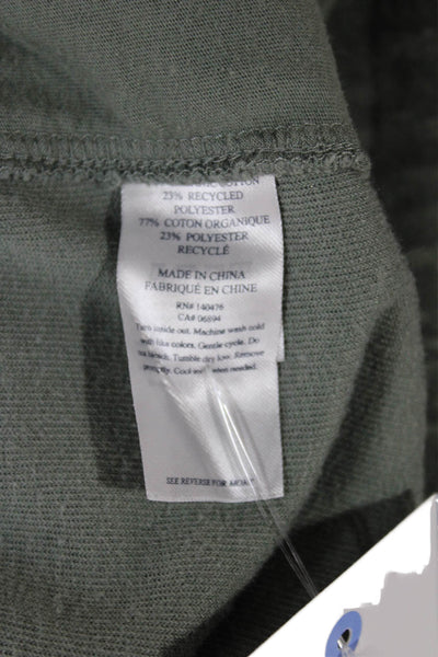 Faherty Mens Sweat Shorts Green Cotton Drawstring Solid Size M