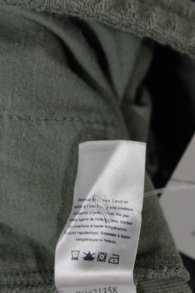 Faherty Mens Sweat Shorts Green Cotton Drawstring Solid Size M