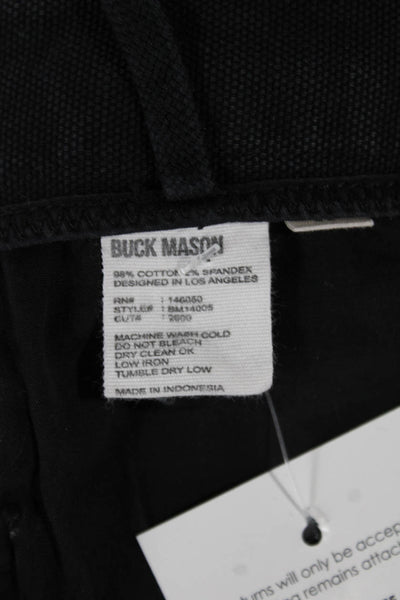 Buck Mason Mens Chino Pants Black Cotton Button Size 30