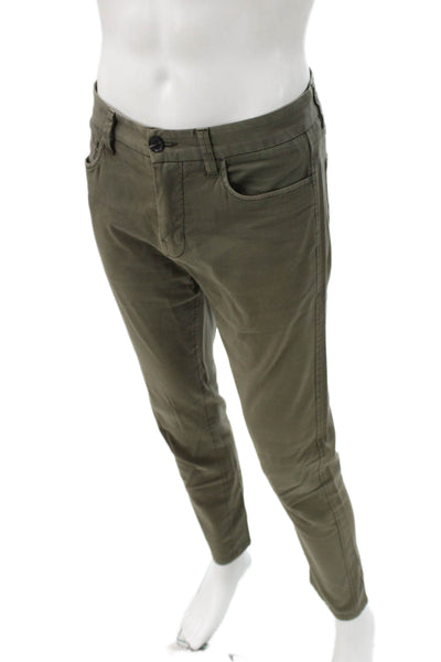 Buck Mason Mens Chino Pants Green Cotton Button Size 30
