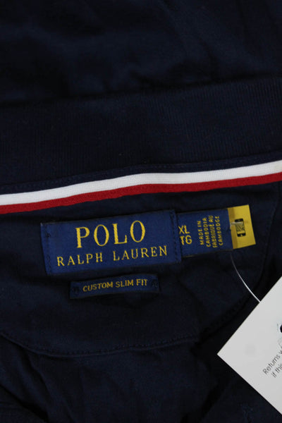 Polo Ralph Lauren Mens Polo Blue Cotton Collared Short Sleeve Size XL