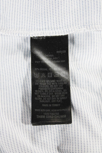 Ted Baker London Mens Polo Collared Short Sleeve Blue Modal Size 6