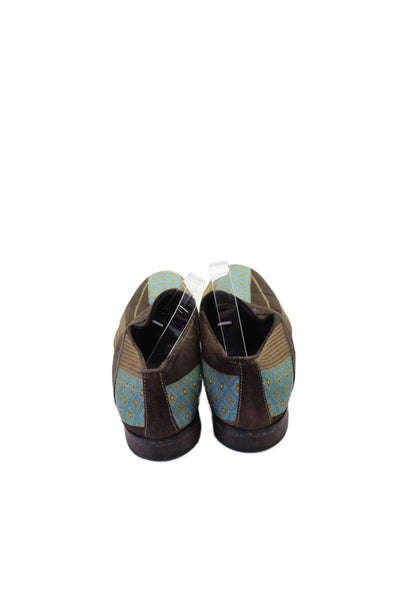 Robert Graham Mens Patchwork Slip On Loafers Brown Size 12