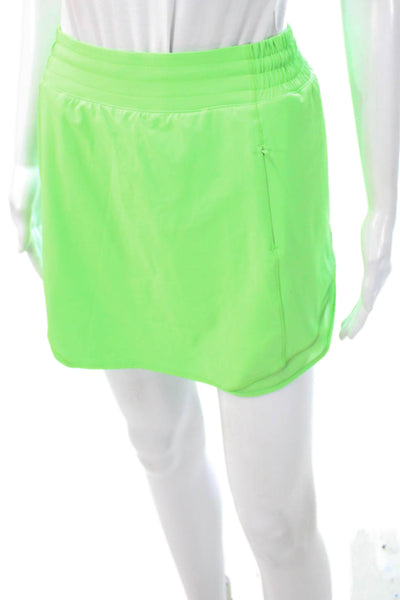 Lululemon Womens Athletic Green Polyester Skort Mini Size 8
