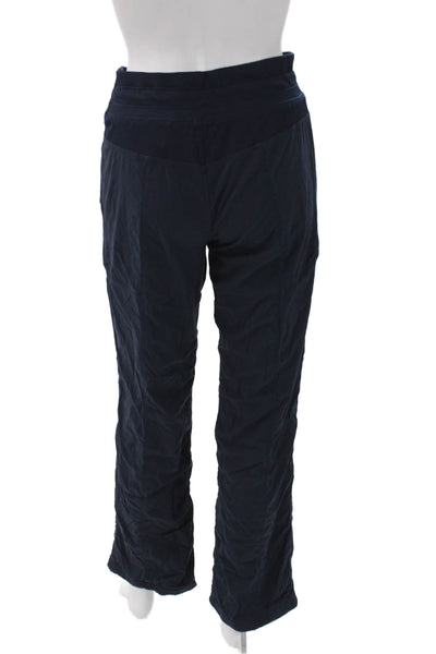 Lululemon Women Blue Polyester Jogger Pants Drawstring Solid Size 6