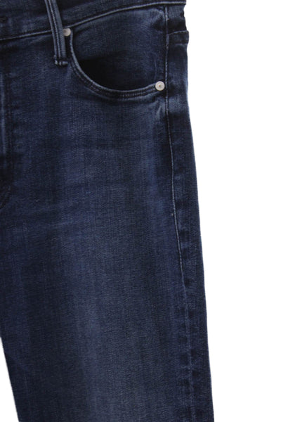 J Crew Womens Flared Jeans Blue High Rise Cotton Blend Button Size 27
