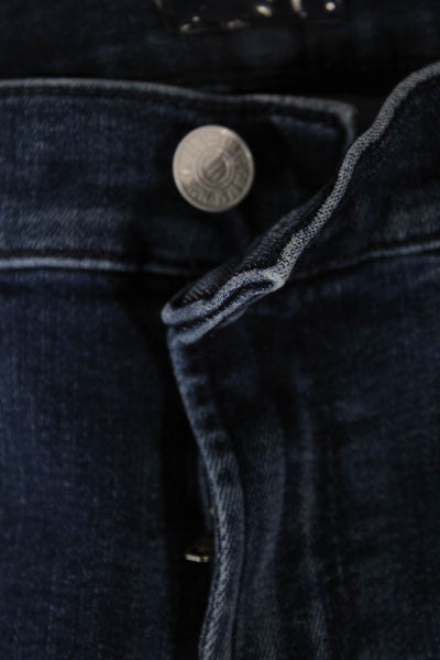 J Crew Womens Flared Jeans Blue High Rise Cotton Blend Button Size 27