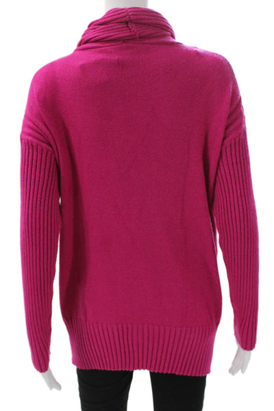 Renuar Women Pink Cowl Neck Viscose Tunic Sweater Long Sleeve Size XS