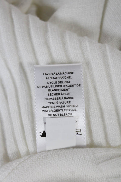 Renuar Women Tunic Sweater White Viscose Cowl Neck Long Sleeve Size 2XL