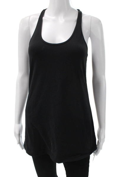 Lululemon Women Basic Black Nylon Blend Scoop Neck Sleeveless Tank Size 12