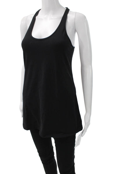Lululemon Women Basic Black Nylon Blend Scoop Neck Sleeveless Tank Size 12