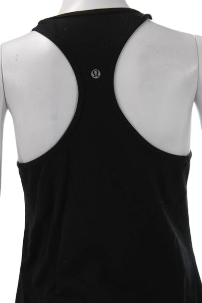 Lululemon Women Basic Black Nylon Blend Scoop Neck Sleeveless Tank Size 12