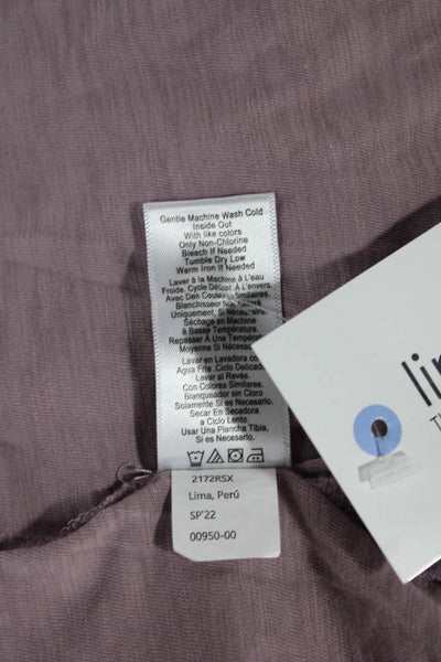 Nation LTD Women Basic Purple Sleeveless Cotton Round Neck T-Shirt Size M
