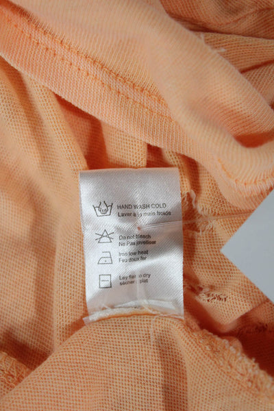 Chaser Women Basic Orange 100% Cotton Short Sleeve T-Shirt Size S