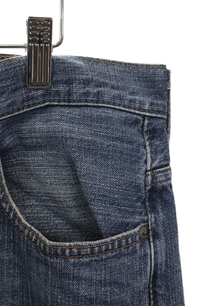 Levi's Mens Straight Jeans Blue Cotton Button Fly Inseam 34 Size 32