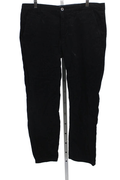 AG Adriano Goldschmied Mens Chino Pants Black Cotton Size 34