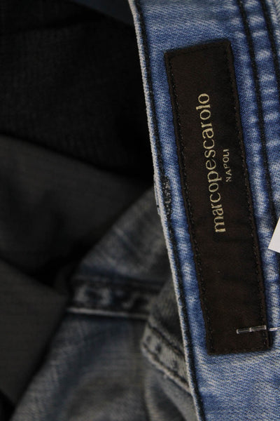 Marco Pescarolo Mens Straight Jeans Blue Cotton Blend Button Size 35