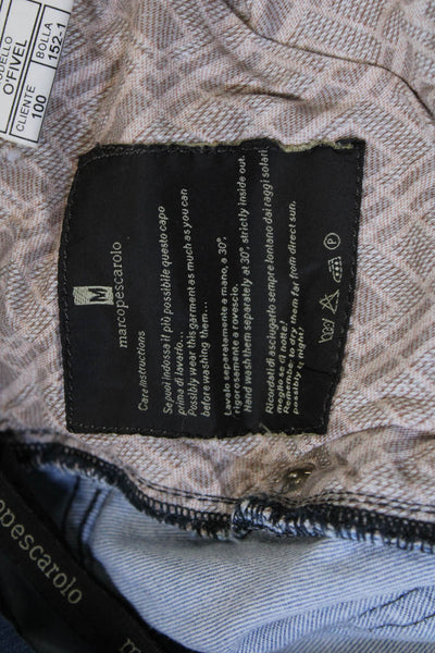 Marco Pescarolo Mens Straight Jeans Blue Cotton Blend Button Size 35