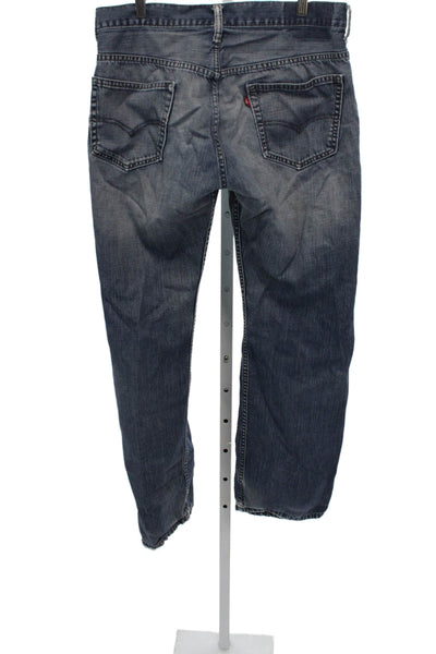 Levi's Mens Straight Jeans Blue Cotton Button Fly Size 32