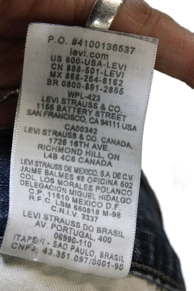 Levi's Mens Straight Jeans Blue Cotton Button Fly Size 32