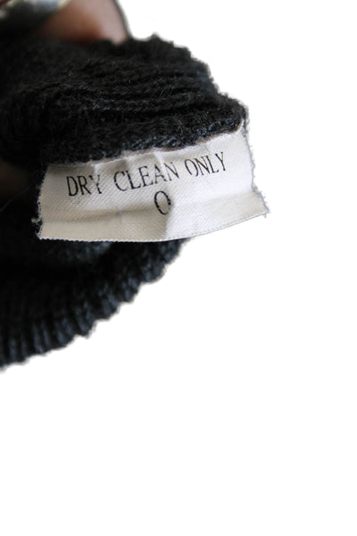 Hickey Freeman Mens Henley Sweater Black Cotton Blend Long Sleeve Size XL