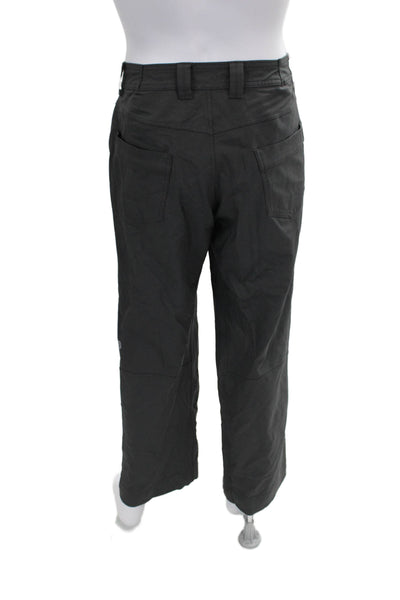 Lululemon Mens Ankle Pants Black Striped Polyester Blend Button 32in Size 34