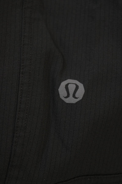 Lululemon Mens Ankle Pants Black Striped Polyester Blend Button 32in Size 34