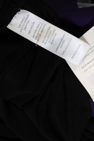 Adrianna Papell Womens Sheath Dress Black V-Neck 3/4 Sleeve Size 14