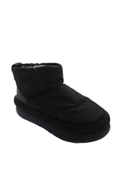 Ugg Women's Round Toe Pull-On Platform Boots Black Size 7