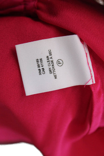 Derek Lam 10 Crosby Women Pink Viscose Wrap Dress V Neck Short Sleeve Size 2
