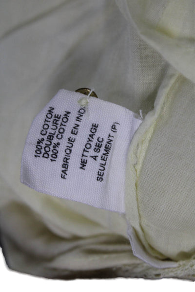 Ulla Johnson Womens Fit & Flare Dress Yellow Cotton Sleeveless Size 2