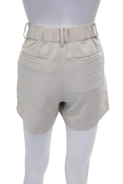 Quince Womens Chino Shorts Beige Recycled Polyester Zip Solid Size 4