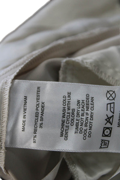 Quince Womens Chino Shorts Beige Recycled Polyester Zip Solid Size 4