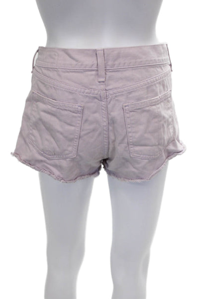 Rag & Bone Womens Cut-Off Purple Cotton Solid Shorts Size 26