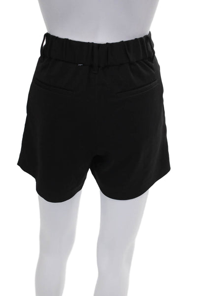 Quince Womens Tailored Black Shorts Recycled Polyester Button Spring Size 4