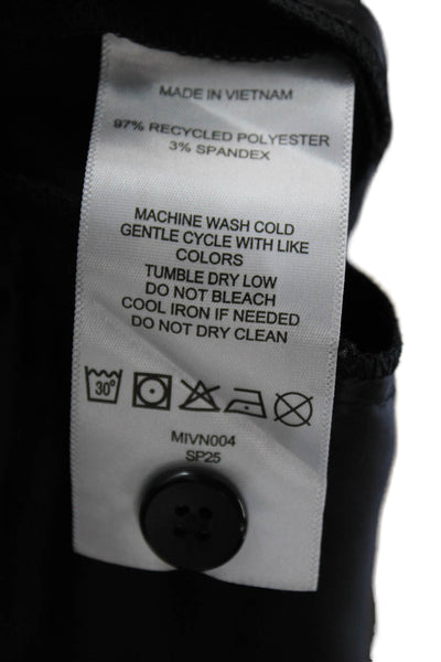 Quince Womens Tailored Black Shorts Recycled Polyester Button Spring Size 4