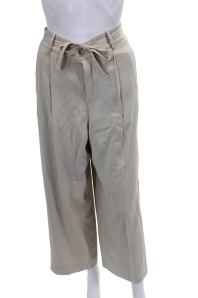 Vince Womens Cropped Beige Triacetate Pants Size S