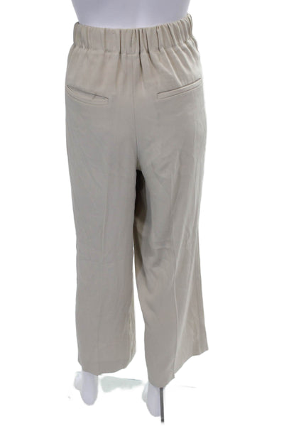Vince Womens Cropped Beige Triacetate Pants Size S