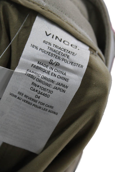 Vince Womens Cropped Beige Triacetate Pants Size S