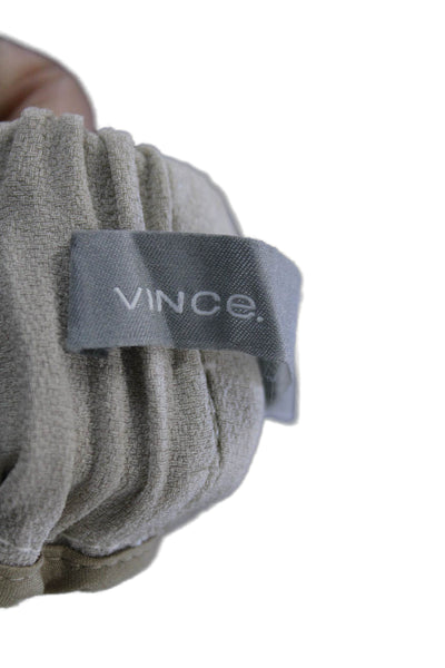 Vince Womens Cropped Beige Triacetate Pants Size S