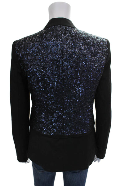 Elizabeth and James Women Blazer Black Long Sleeve Polyester Size 4