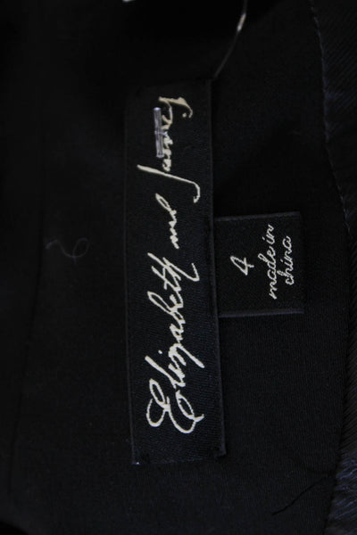 Elizabeth and James Women Blazer Black Long Sleeve Polyester Size 4