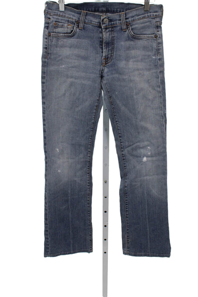 7 For All Mankind Mens Straight Blue Jeans Cotton Blend Mid Rise Size 28