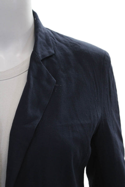 Aqua Womens Blue 3/4 Sleeve Blazer Polyester Size S