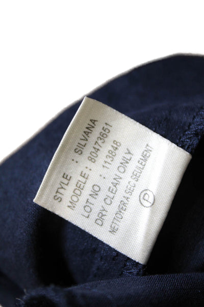 Theory Womens Shirt Dress Blue Linen Half Sleeve Short Size 4